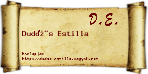 Dudás Estilla névjegykártya