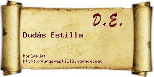 Dudás Estilla névjegykártya